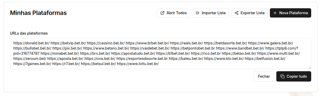 Demonstração de Exportação